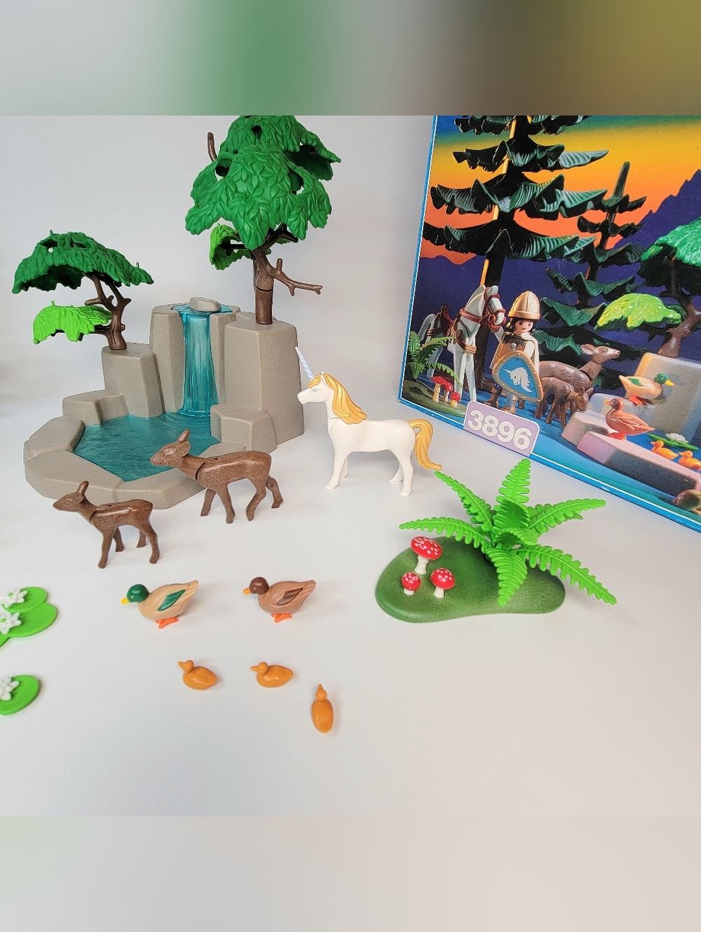Playmobil 3896 Fairy's Waterfall Magic Forest Unicorn Knight - Complete - Picture 6 of 16